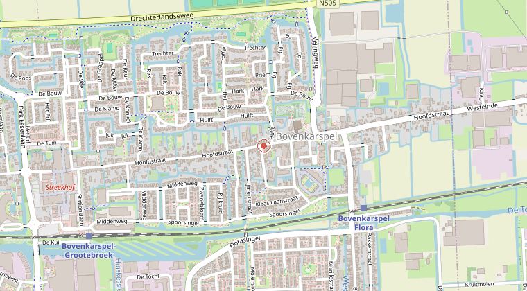 Kaart van de omgeving van de melding