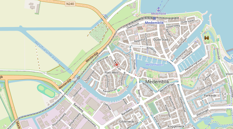 Kaart van de omgeving van de melding