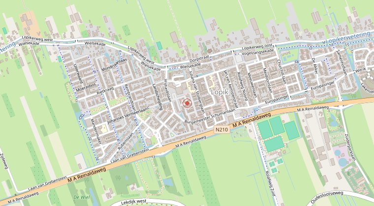 Kaart van de omgeving van de melding