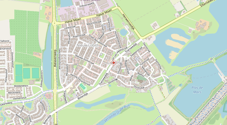 Kaart van de omgeving van de melding