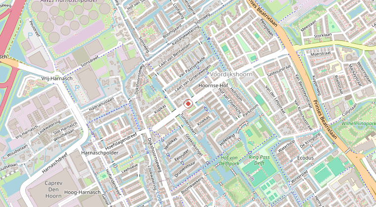 Kaart van de omgeving van de melding