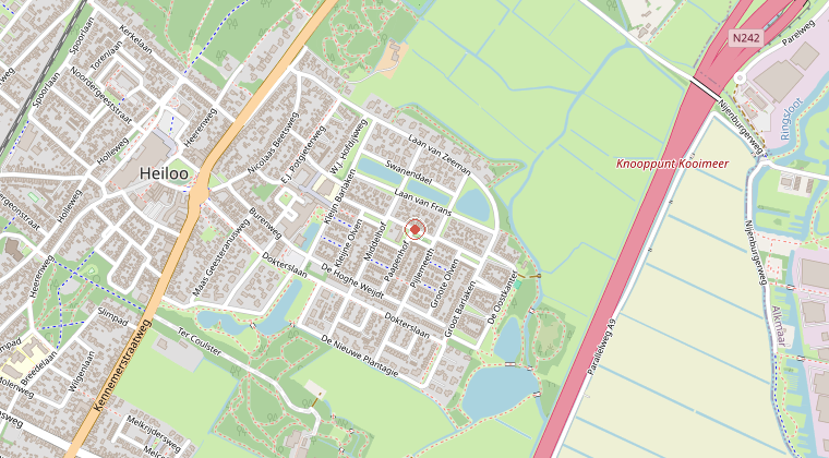 Kaart van de omgeving van de melding