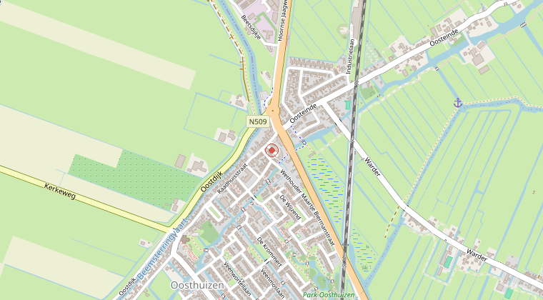Kaart van de omgeving van de melding