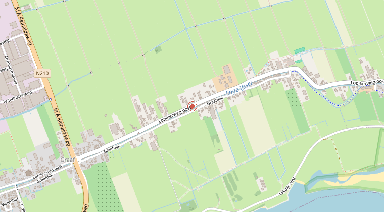 Kaart van de omgeving van de melding