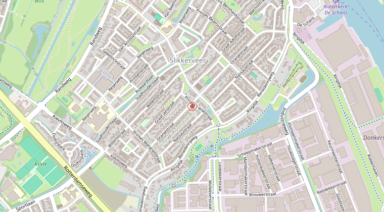 Kaart van de omgeving van de melding