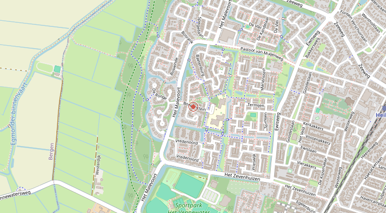 Kaart van de omgeving van de melding