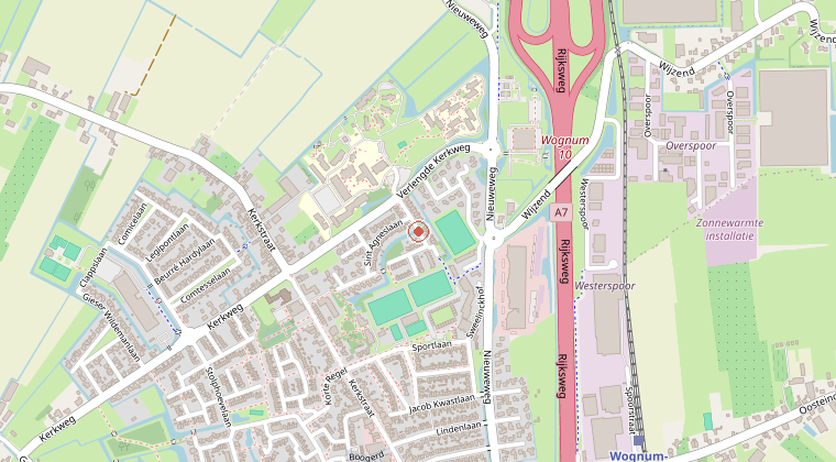 Kaart van de omgeving van de melding