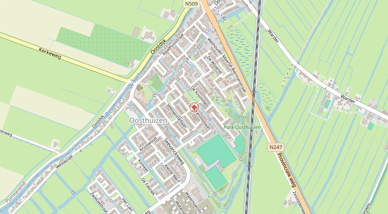 Kaart van de omgeving van de melding
