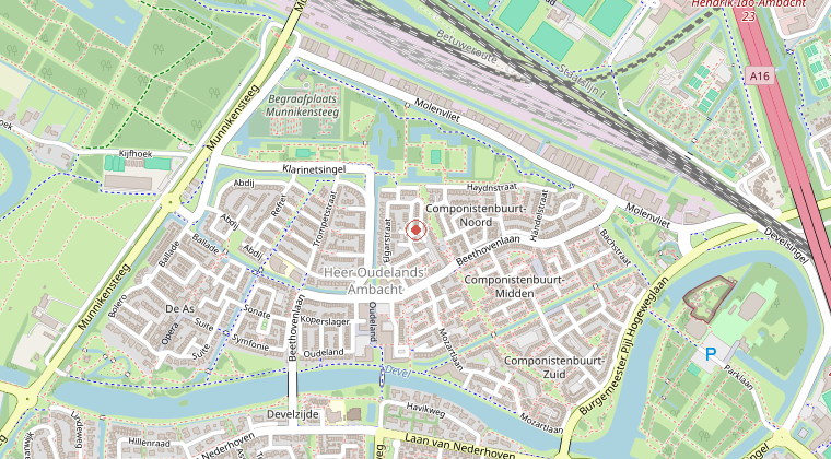 Kaart van de omgeving van de melding