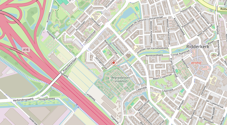 Kaart van de omgeving van de melding