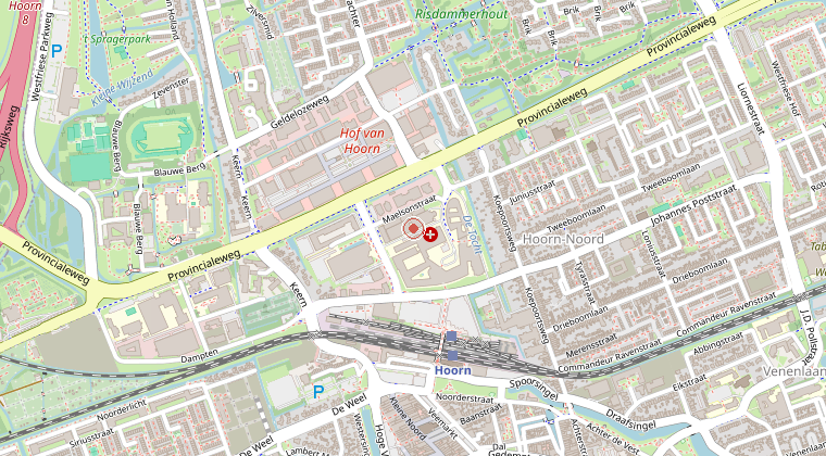 Kaart van de omgeving van de melding