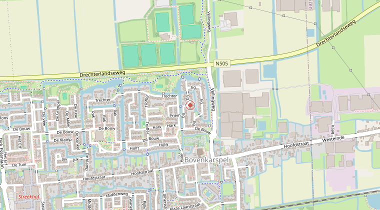 Kaart van de omgeving van de melding