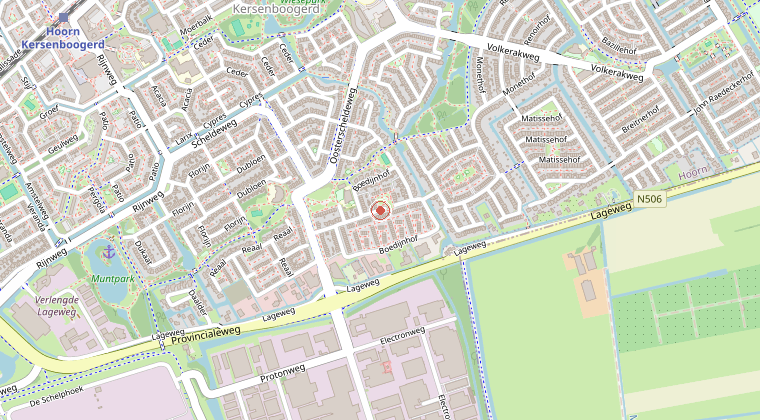 Kaart van de omgeving van de melding
