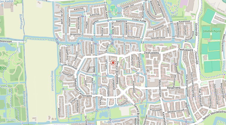 Kaart van de omgeving van de melding