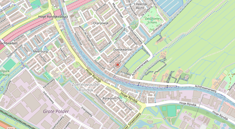 Kaart van de omgeving van de melding