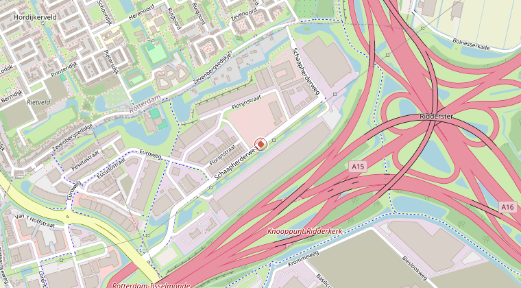 Kaart van de omgeving van de melding