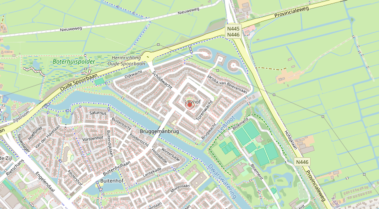 Kaart van de omgeving van de melding