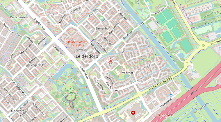 Kaart van de omgeving van de melding
