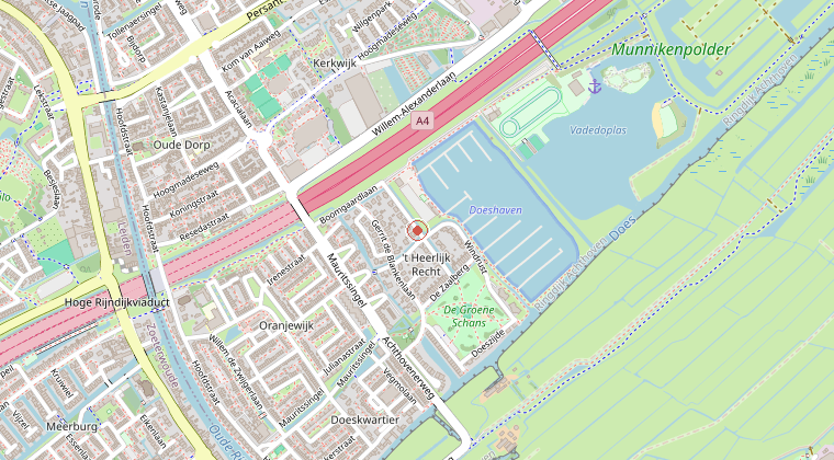 Kaart van de omgeving van de melding