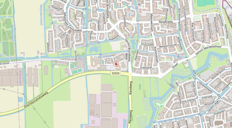 Kaart van de omgeving van de melding