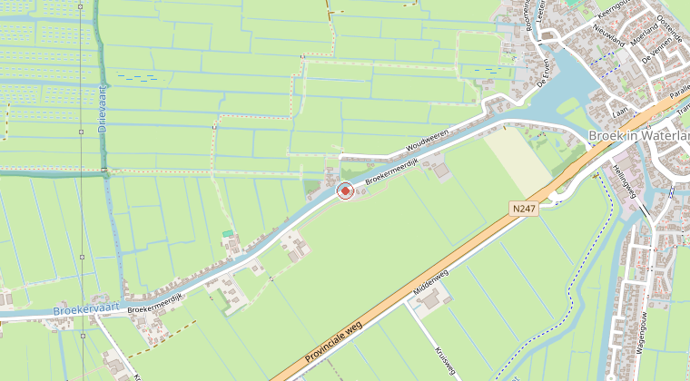 Kaart van de omgeving van de melding