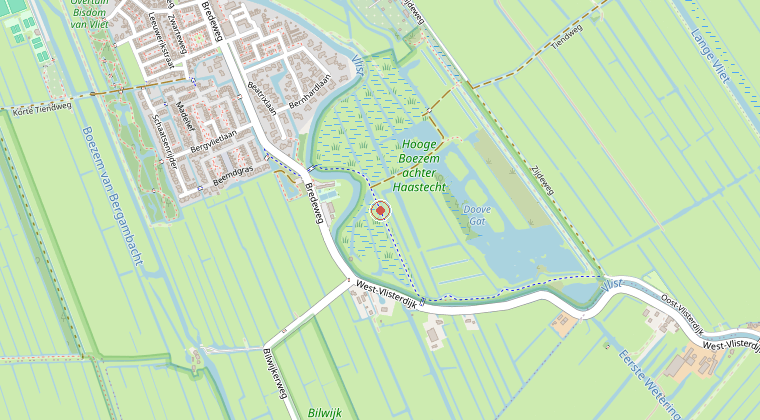 Kaart van de omgeving van de melding