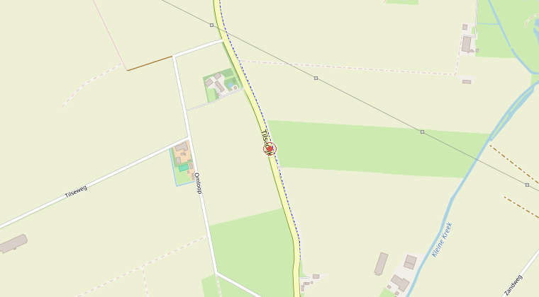 Kaart van de omgeving van de melding
