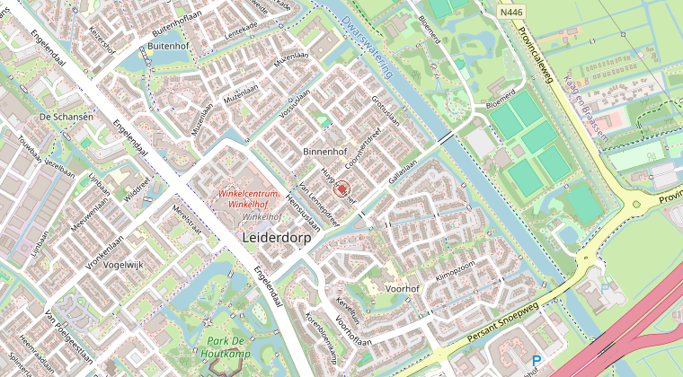 Kaart van de omgeving van de melding