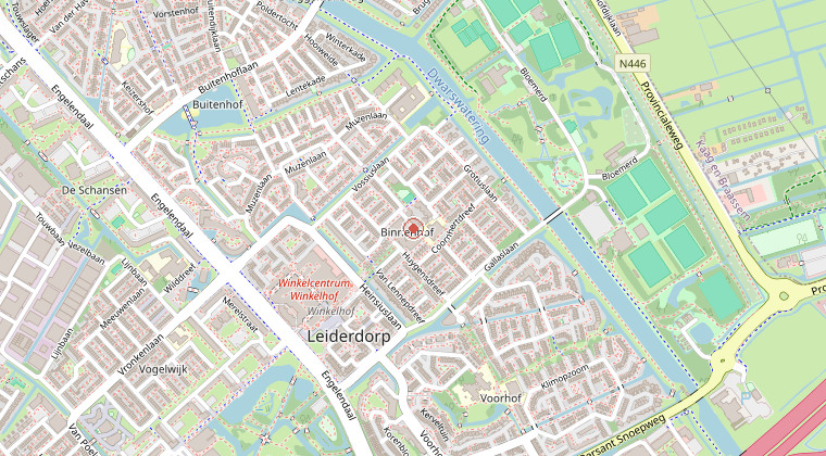 Kaart van de omgeving van de melding