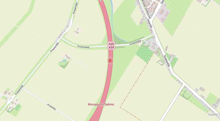 Kaart van de omgeving van de melding