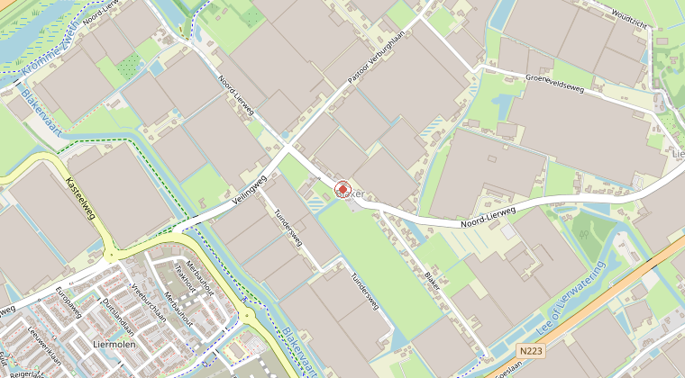 Kaart van de omgeving van de melding