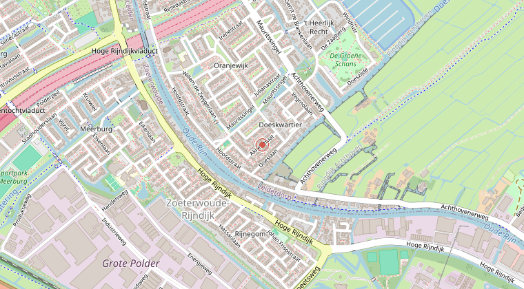 Kaart van de omgeving van de melding