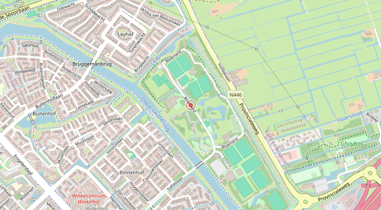 Kaart van de omgeving van de melding