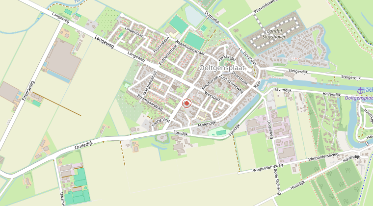 Kaart van de omgeving van de melding