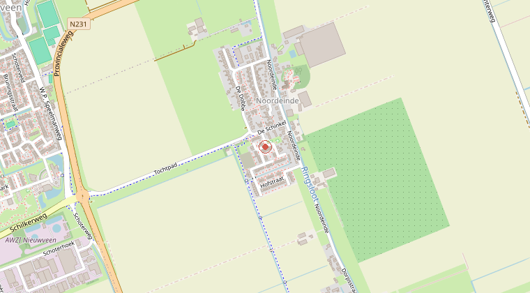Kaart van de omgeving van de melding