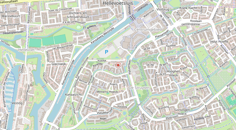 Kaart van de omgeving van de melding