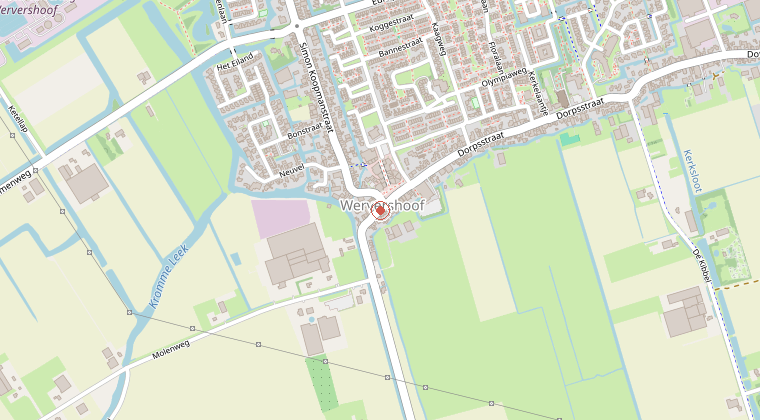 Kaart van de omgeving van de melding