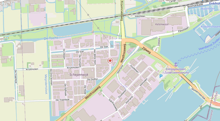 Kaart van de omgeving van de melding