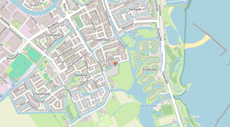 Kaart van de omgeving van de melding