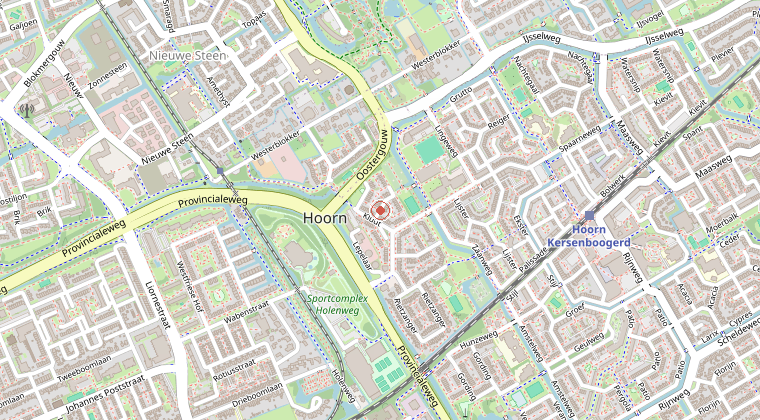 Kaart van de omgeving van de melding