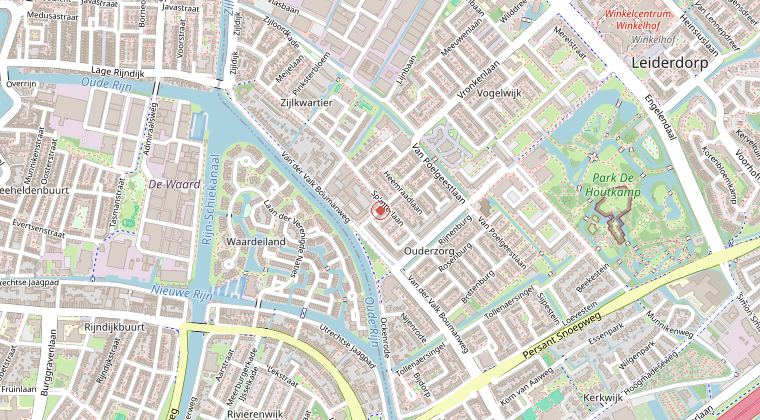 Kaart van de omgeving van de melding
