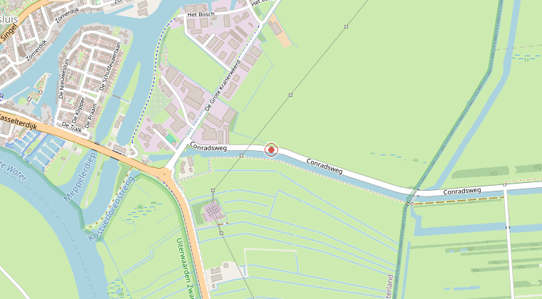 Kaart van de omgeving van de melding