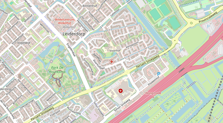 Kaart van de omgeving van de melding