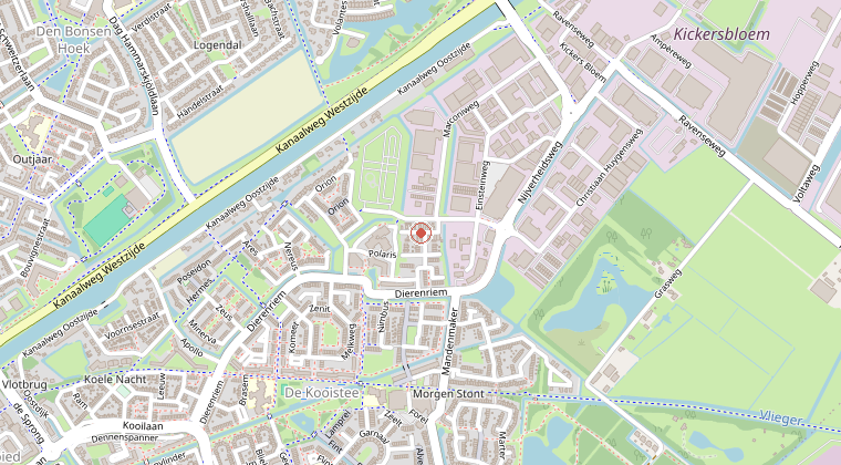 Kaart van de omgeving van de melding