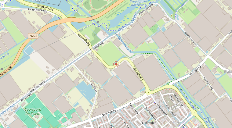 Kaart van de omgeving van de melding