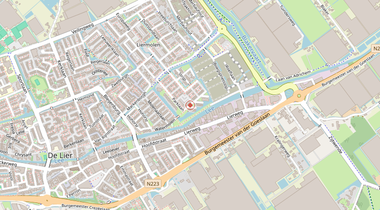 Kaart van de omgeving van de melding