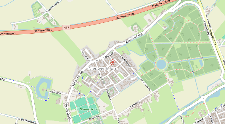 Kaart van de omgeving van de melding
