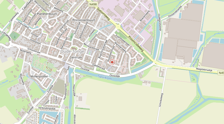 Kaart van de omgeving van de melding