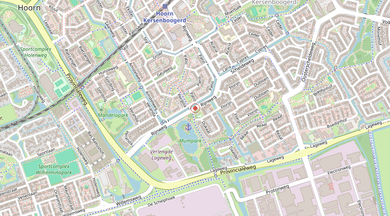 Kaart van de omgeving van de melding