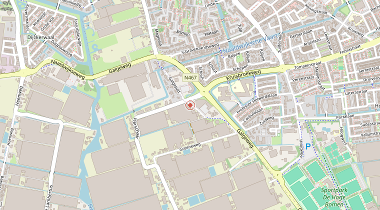 Kaart van de omgeving van de melding